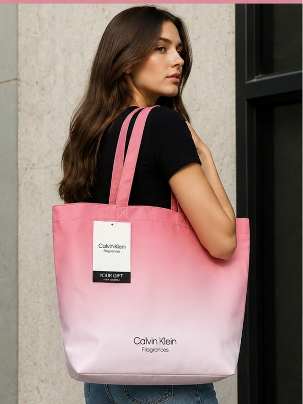 Calvin Klein Pink beauty Ombre Tote